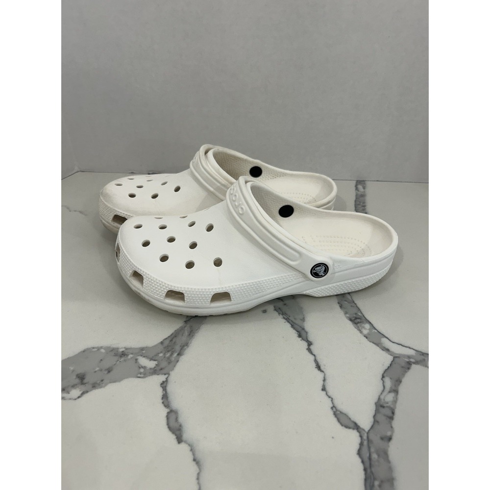 Crocs Unisex Adult M8 / W10 White Excellent Condition Tons Of Life Left!!! - Picture 4 of 8